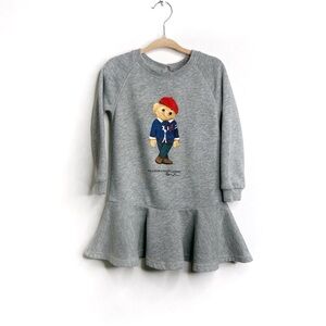 Ralph Lauren Polo Bear Fleece Dress with Ruffle 18 mos.